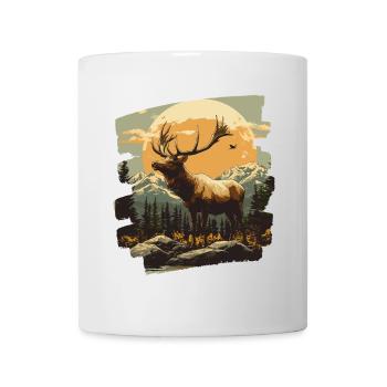 Moose Retro - Mug - white - Front
