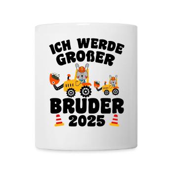 Ich Werde Großer Bruder 2025 - Tasse - Weiß - Vorne
