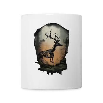 Deer Skeleton Gothic Forest Fantasy Trees Surreal - Mug - white - Front