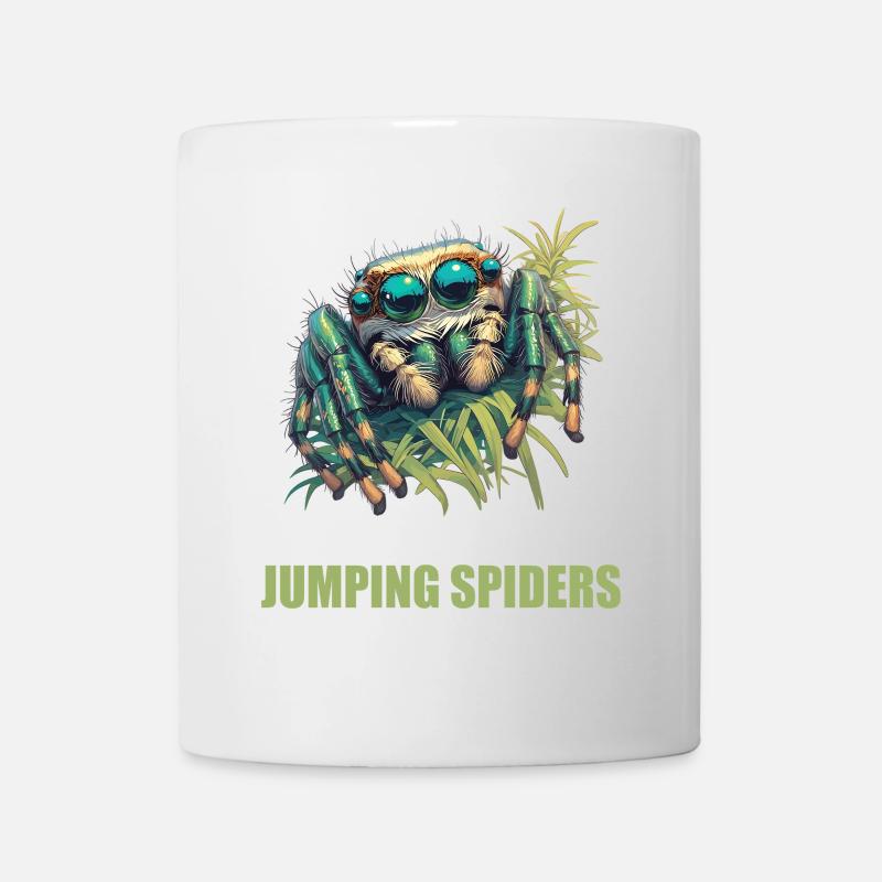 Jumping Spider Springspinnen Springspinne - Tasse - Weiß