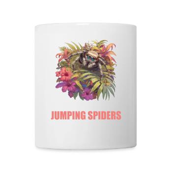 Jumping Spider Springspinnen Springspinne - Tasse - Weiß - Vorne