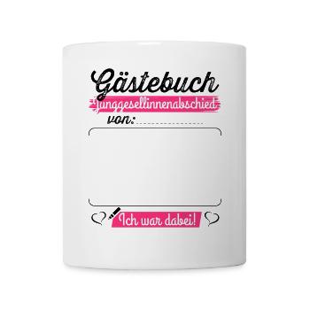 Braut T-Shirt JGA Frauen Junggesellinnenabschied - Tasse - Weiß - Vorne