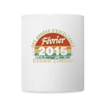 February 2015 Vintage Birthday 2015 Gift - Mug - white - Front