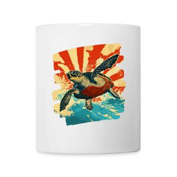 Sea Turtle Retro - Mug - white - Front