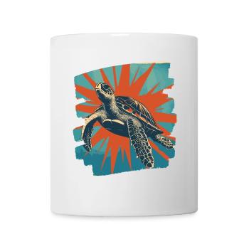 Sea Turtle Retro - Mug - white - Front
