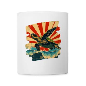 Sea Turtle Retro - Mug - white - Front