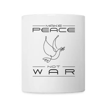 Make Peace Not War Minimalist Art - Mug - white - Front