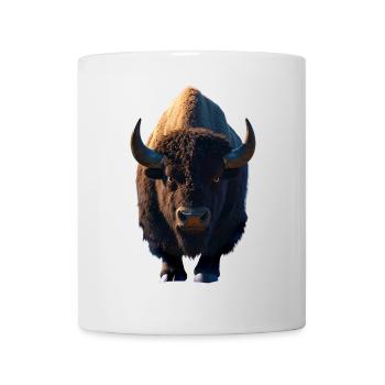 Bison Bison d'Amérique Bovins sauvages Buffles Bisons d'Amérique - Mug blanc - blanc - Devant