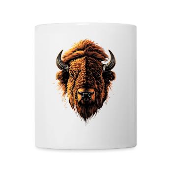 Bison Wisent Wildrind Buffalo Amerikanischer Bison - Tasse - Weiß - Vorne