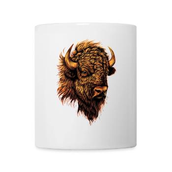 Bison, Bison, Wild Cattle, Buffalo, American Bison - Mug - white - Front