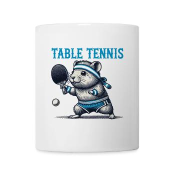 Hamster Retro Vintage Table Tennis Fan Design - Mug - white - Front
