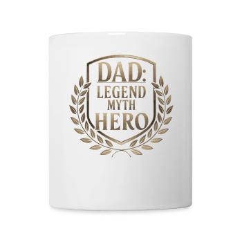 Papa : Legend Myth Hero - Chemise cadeau pour la fête des pères - Mug blanc - blanc - Devant