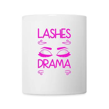 Cils longs, drame plus long - Mug blanc - blanc - Devant