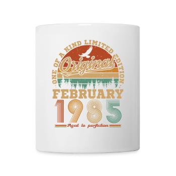 Février 1985 Vintage Anniversaire 1985 Cadeau - Mug blanc - blanc - Devant
