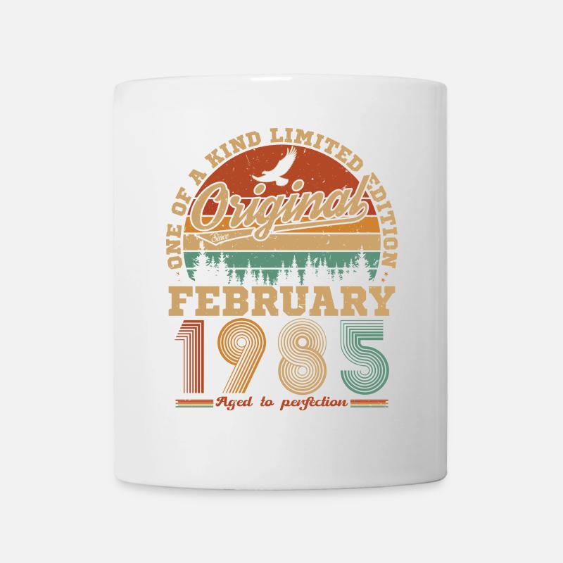 Februar 1985 Vintage Geburtstag 1985 Geschenk - Tasse - Weiß