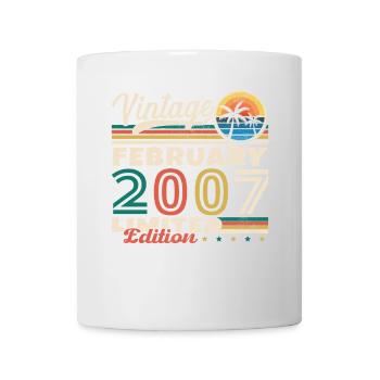 Février 2007 Vintage Anniversaire 2007 Cadeau - Mug blanc - blanc - Devant