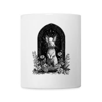 Boho Hase Bohemian Hasenmotiv Frühling Cottagecore - Tasse - Weiß - Vorne