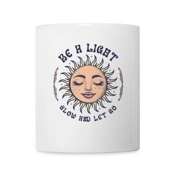 Boho Sonne Bohemian Spiritualität Sonnengesicht - Tasse - Weiß - Vorne