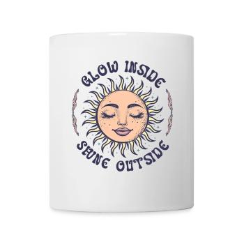 Soleil Visage Spiritualité Bohème Boho Soleil - Mug blanc - blanc - Devant