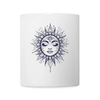 Boho Sun Bohemian Sun Face Spirituality - Mug - white - Front