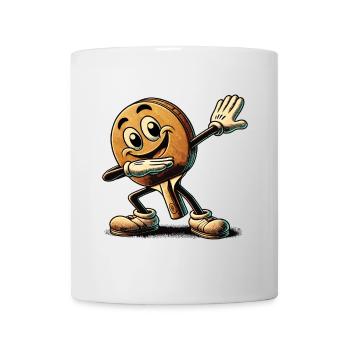 Dabbing Tischtennisschläger Lustiges Cartoon - Tasse - Weiß - Vorne