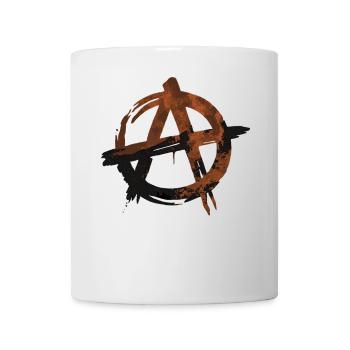 Grunge Anarchy Symbol - Rebel Style - Mug - white - Front