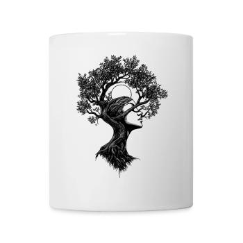 Boho Tree Woman Nature Abstract Graphic Mystical - Mug - white - Front