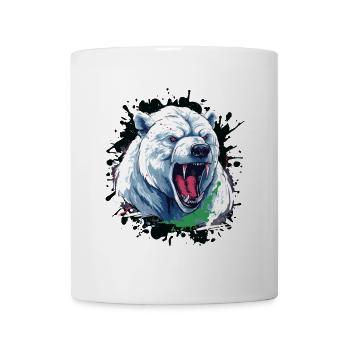 Polar Bär Kopf Porträt Eisbär Motivation Tier - Tasse - Weiß - Vorne