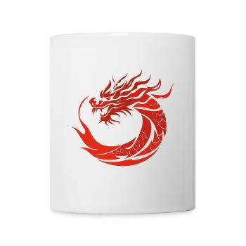 Dragon Rouge à la japonaise - Mug blanc - blanc - Devant