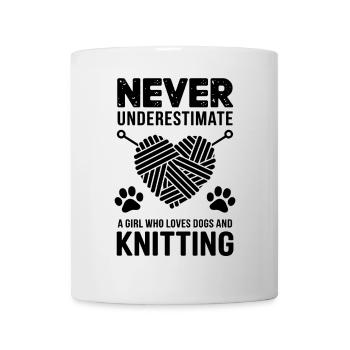 Knitting Saying Dogs Funny Knitting Gift - Mug - white - Front