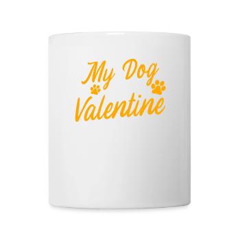 Mon chien est mon Valentin - Mug blanc - blanc - Devant