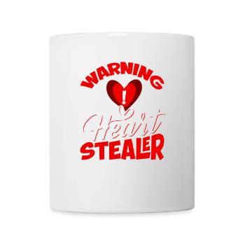 Warnung Herzensbrecher - Tasse - Weiß - Vorne
