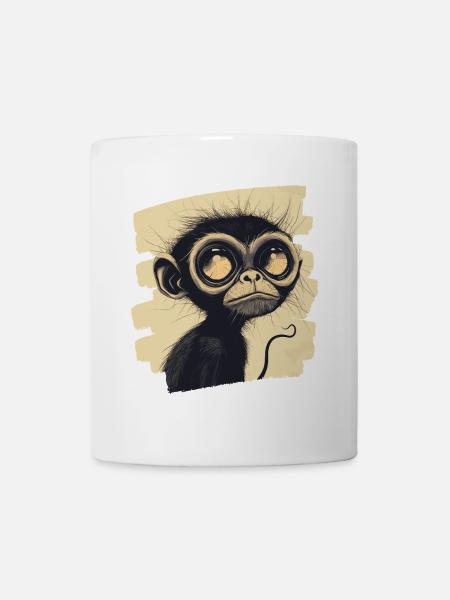 Affe - Tasse - Weiß