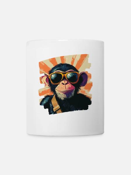 Affe - Tasse - Weiß