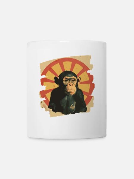 Affe - Tasse - Weiß