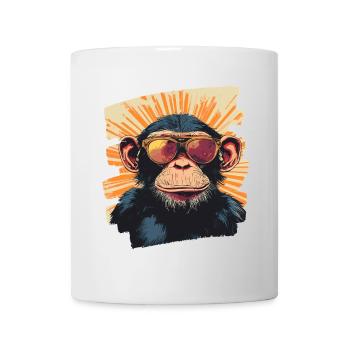 Singe Rétro - Mug blanc - blanc - Devant