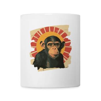 Singe Rétro - Mug blanc - blanc - Devant
