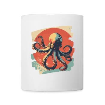 Pieuvre Octopus Rétro - Mug blanc - blanc - Devant