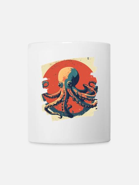 Kraken Oktopus - Tasse - Weiß