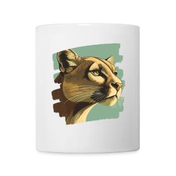 Lion de montagne Rétro - Mug blanc - blanc - Devant