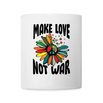 Make Love Not War Flower Power Hippie - Mug - white - Front