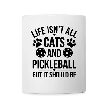 Pickleball Saying Cat Funny Pickleball Gift - Mug - white - Front