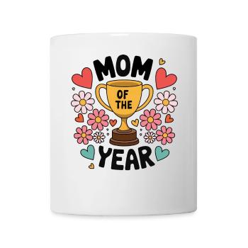 Mutter des Jahres | Niedliches Trophäen-Design Muttertag - Tasse - Weiß - Vorne