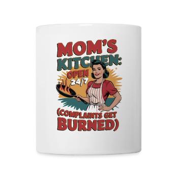 Mom's Kitchen Shirt | Open 24/7 Funny Design - Mug - white - Front