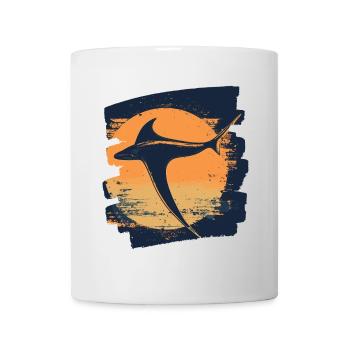 Raies Manta Rétro - Mug blanc - blanc - Devant