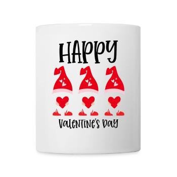 Gnome Happy Valentines Day - Tasse - Weiß - Vorne