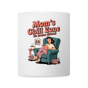 Mom's Chill Zone Kein Drama Lustiges Geschenk - Tasse - Weiß - Vorne