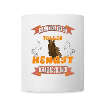 Pferd Hengst Reiter Spruch Lustig Natur Pferde - Tasse - Weiß - Vorne