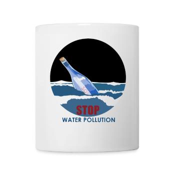 Stoppen Sie die Wasserverschmutzung - Tasse - Weiß - Vorne