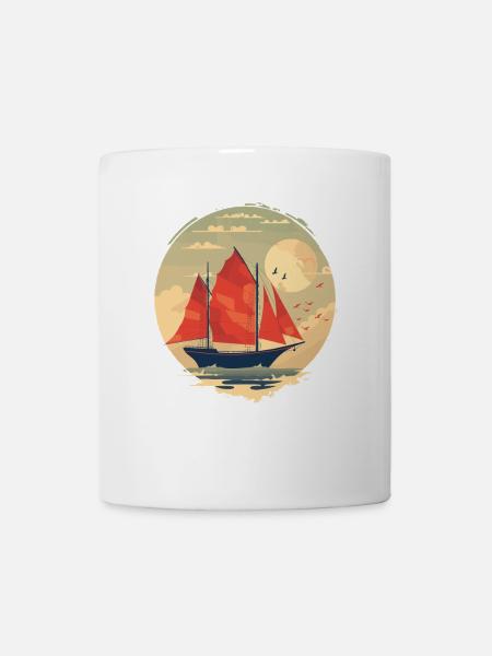 Segelschiff Porträt - Tasse - Weiß